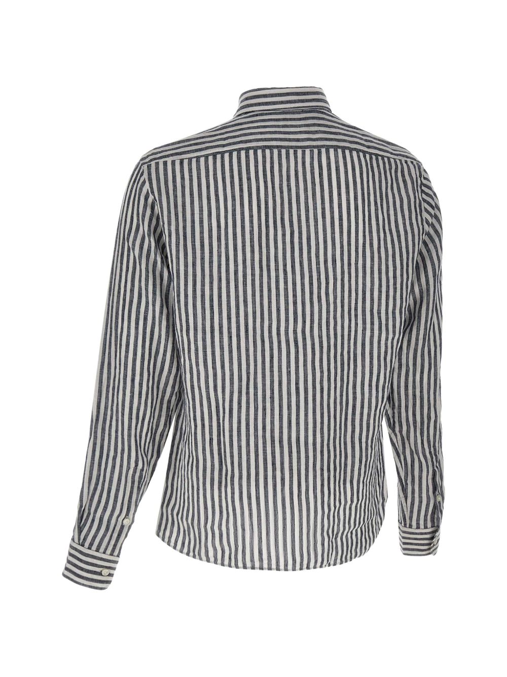 Camicia in lino a righe 50560595 404 BOSS