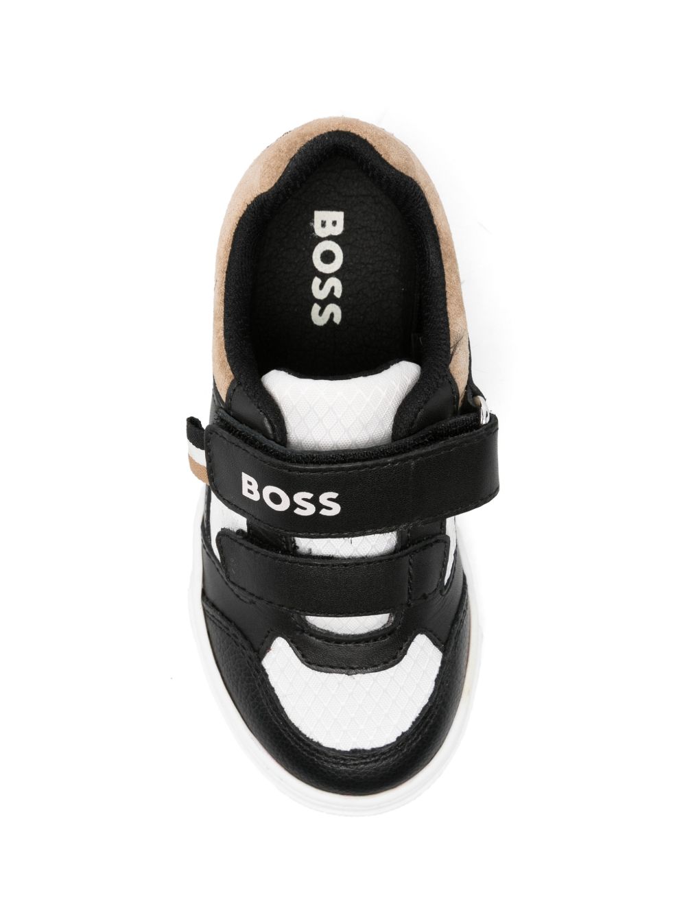 Sneakers in pelle con chiusure a strappo J52827 09B BOSS KIDSWEAR