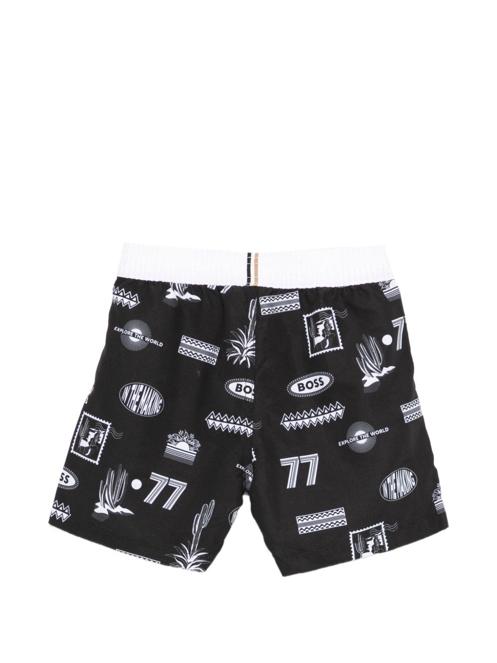 Boxer da bagno con stampa all over J52840 09B BOSS KIDSWEAR