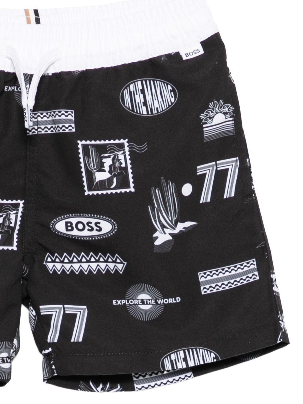Boxer da bagno con stampa all over J52840 09B BOSS KIDSWEAR
