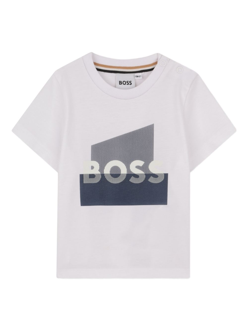 T-shirt con stampa logo geometrica J52879 10P BOSS KIDSWEAR