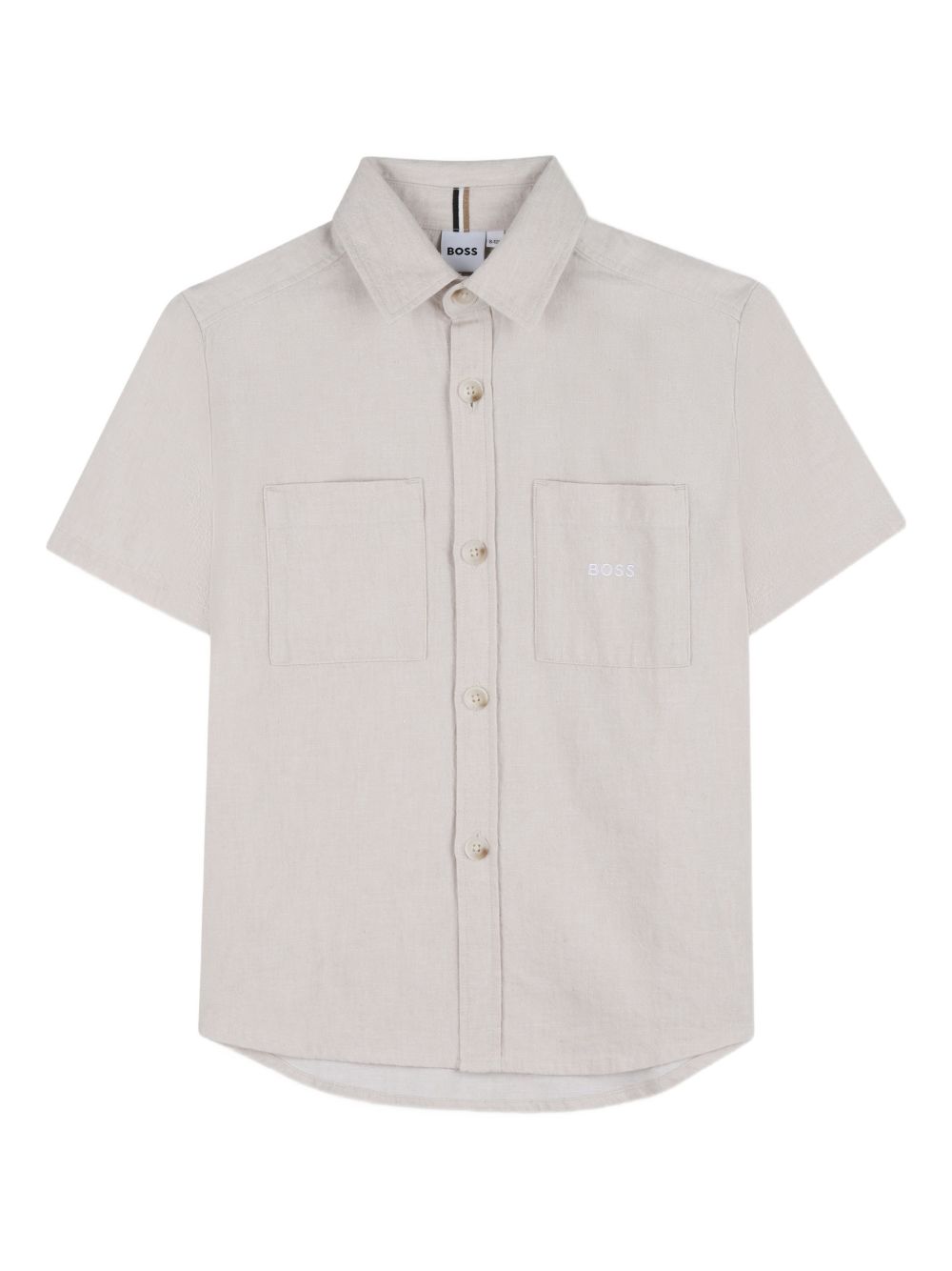 Camicia manica corta con taschino J52942 130 BOSS KIDSWEAR