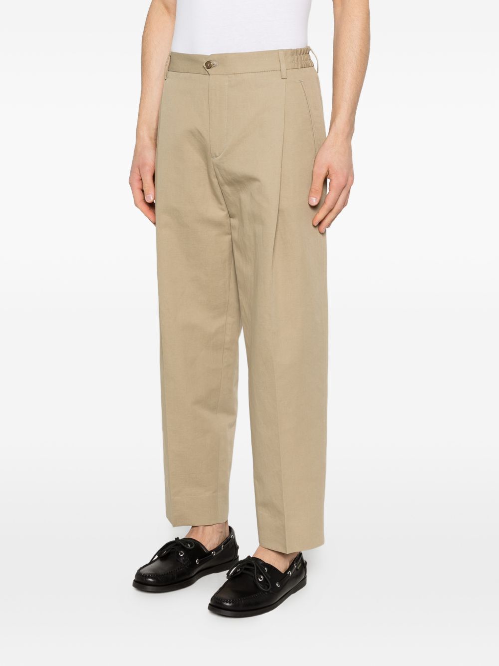 Pantaloni a gamba ampia con pince MANHATTANS300050 00036 BRIGLIA