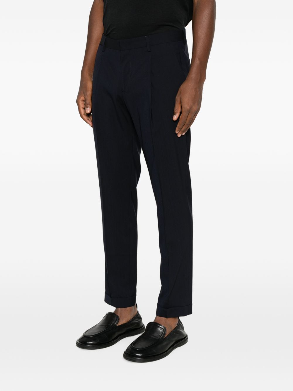 Pantaloni in lana con risvolti TIBERIOS300082 00011 BRIGLIA