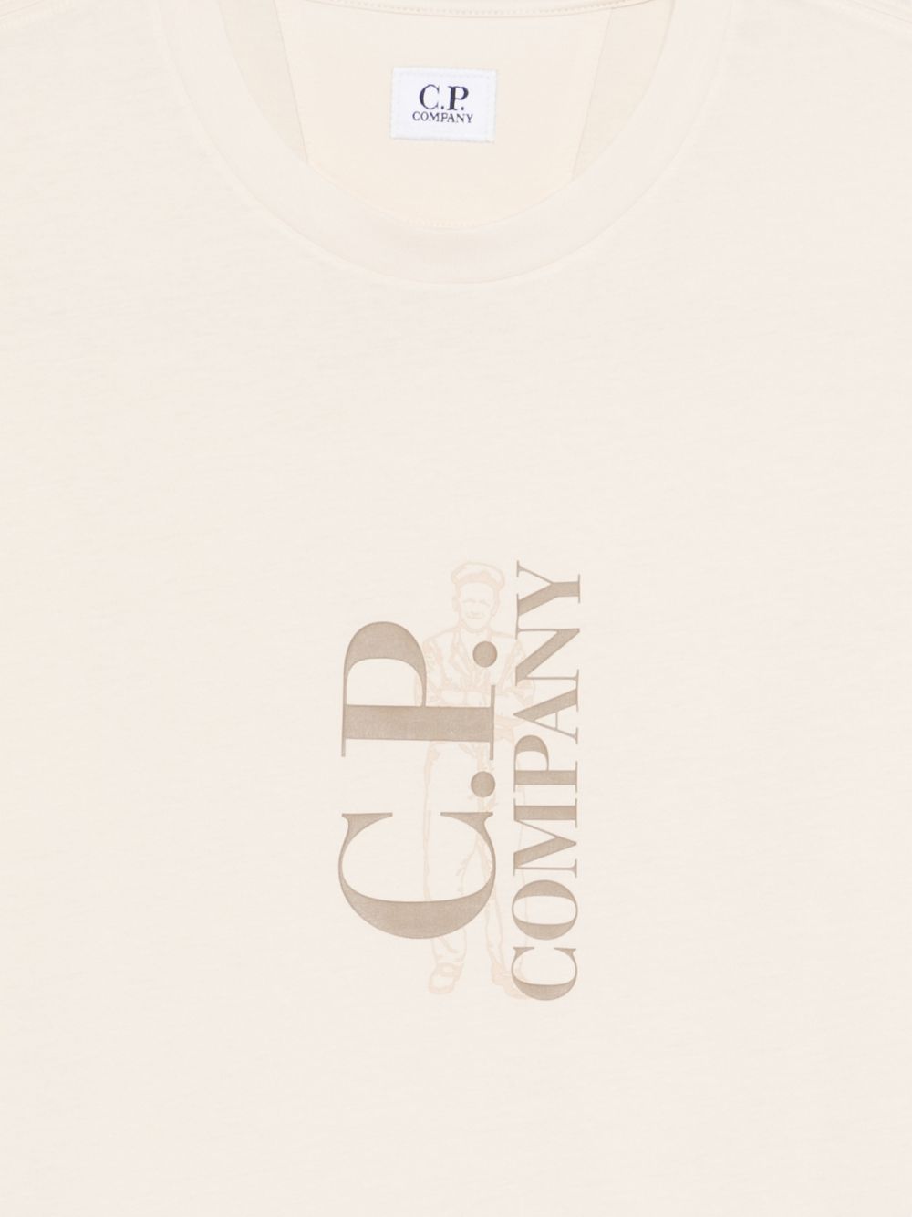 T-shirt in cotone con stampa logo 20CMTS084A005100W 114 CP COMPANY