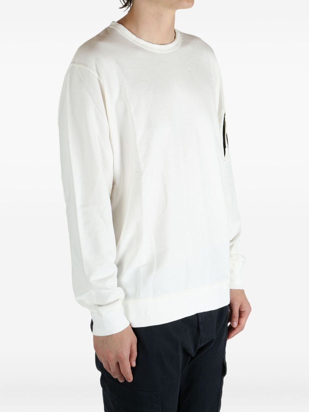 Felpa in cotone con collo girocollo RCCMSS711A002246G 103 CP COMPANY