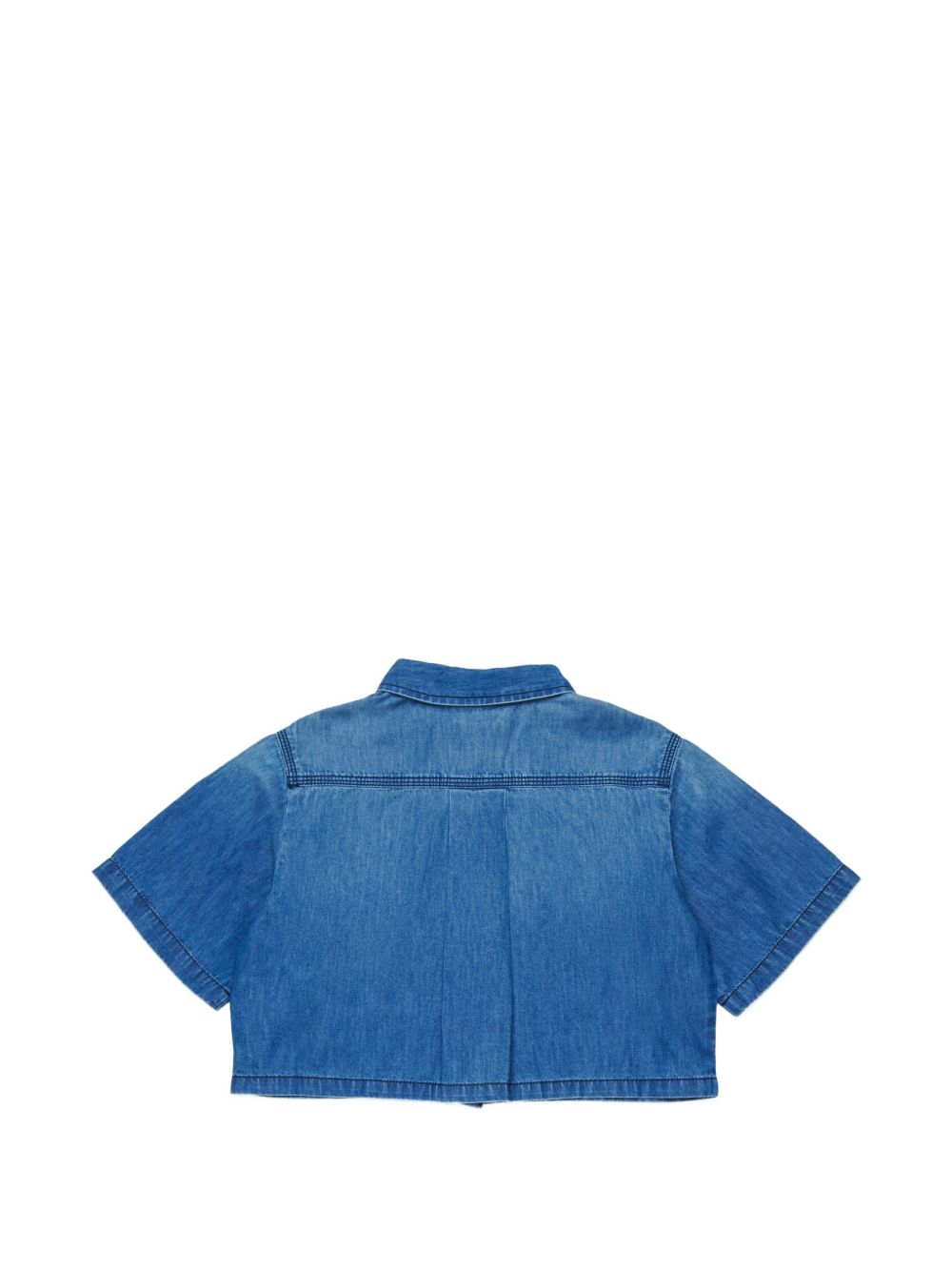 Camicia in denim corta con bottoni J02165KXBRW K01 DIESEL KIDS