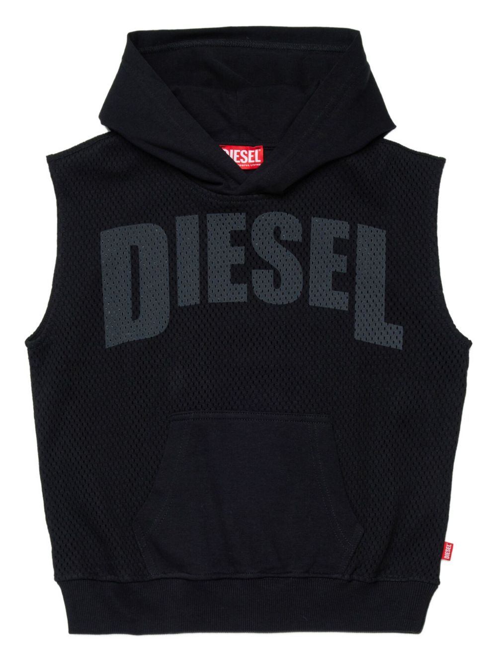 Felpa senza maniche con cappuccio J02591KYA0M K900 DIESEL KIDS