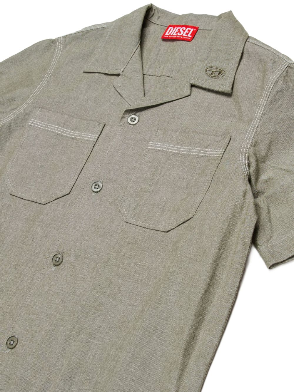 Camicia a maniche corte con tasche J02671KXBSN K511 DIESEL KIDS