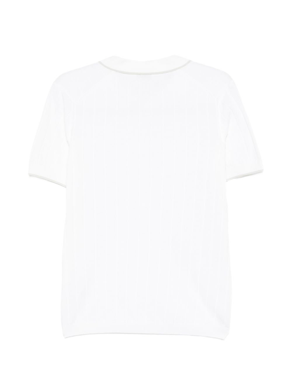 Polo in cotone scollo a V DK17021 NATURALE DIKTAT
