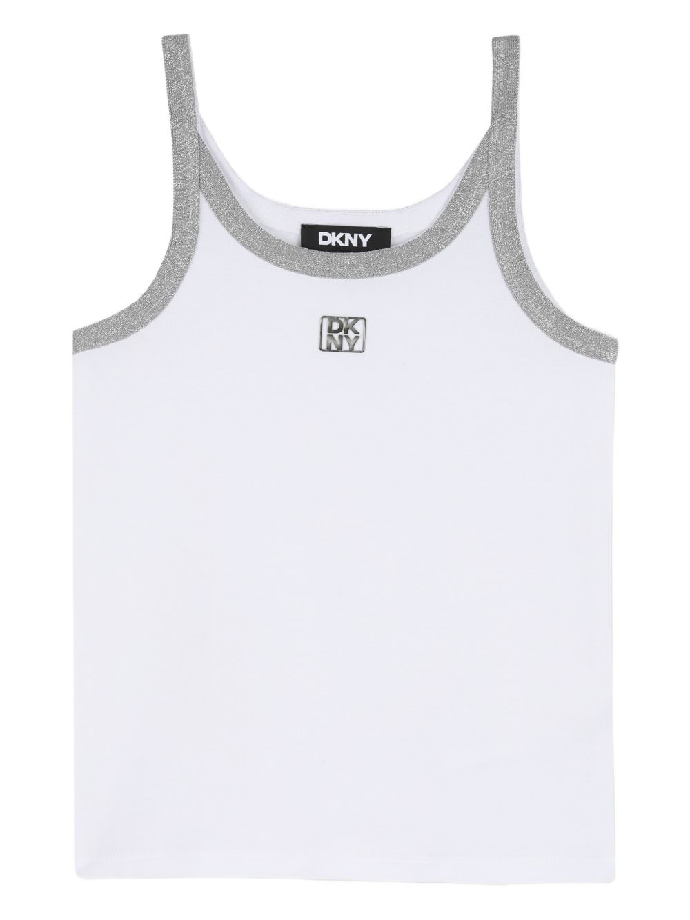 Canotta in cotone organico scollo squadrato D62613 10P DKNY KIDS
