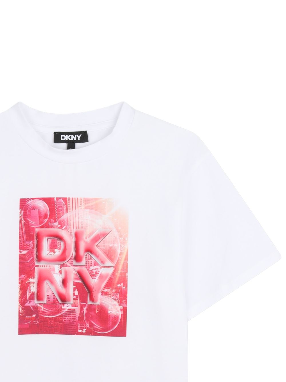 T-shirt in cotone con stampa D62621 N54 DKNY KIDS