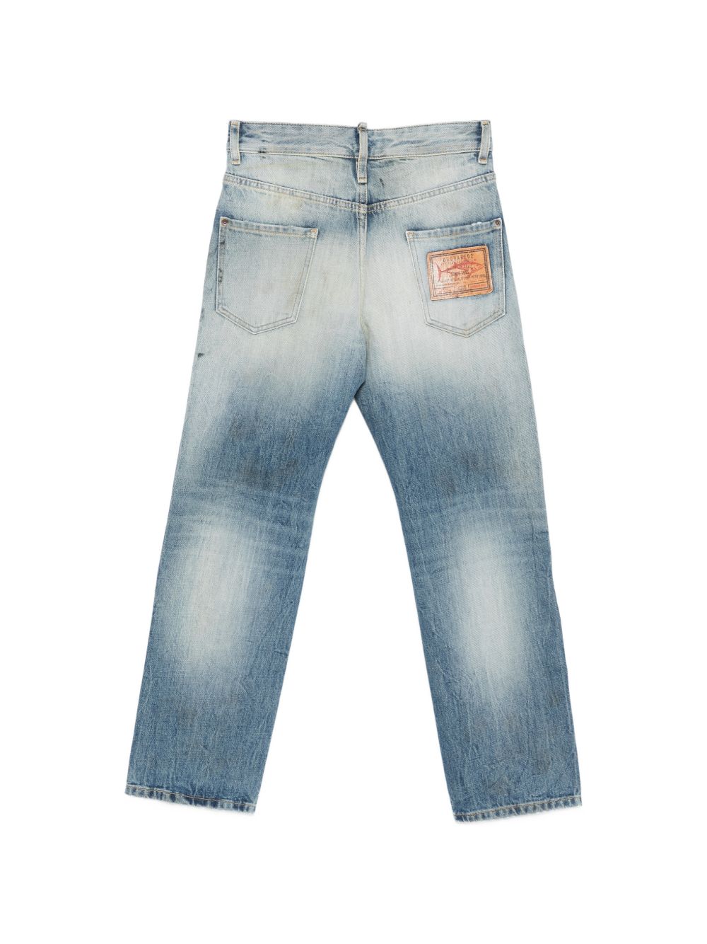 Jeans in cotone con effetto patchwork DQ2252D0AFZ DQ01 DSQUARED KIDS