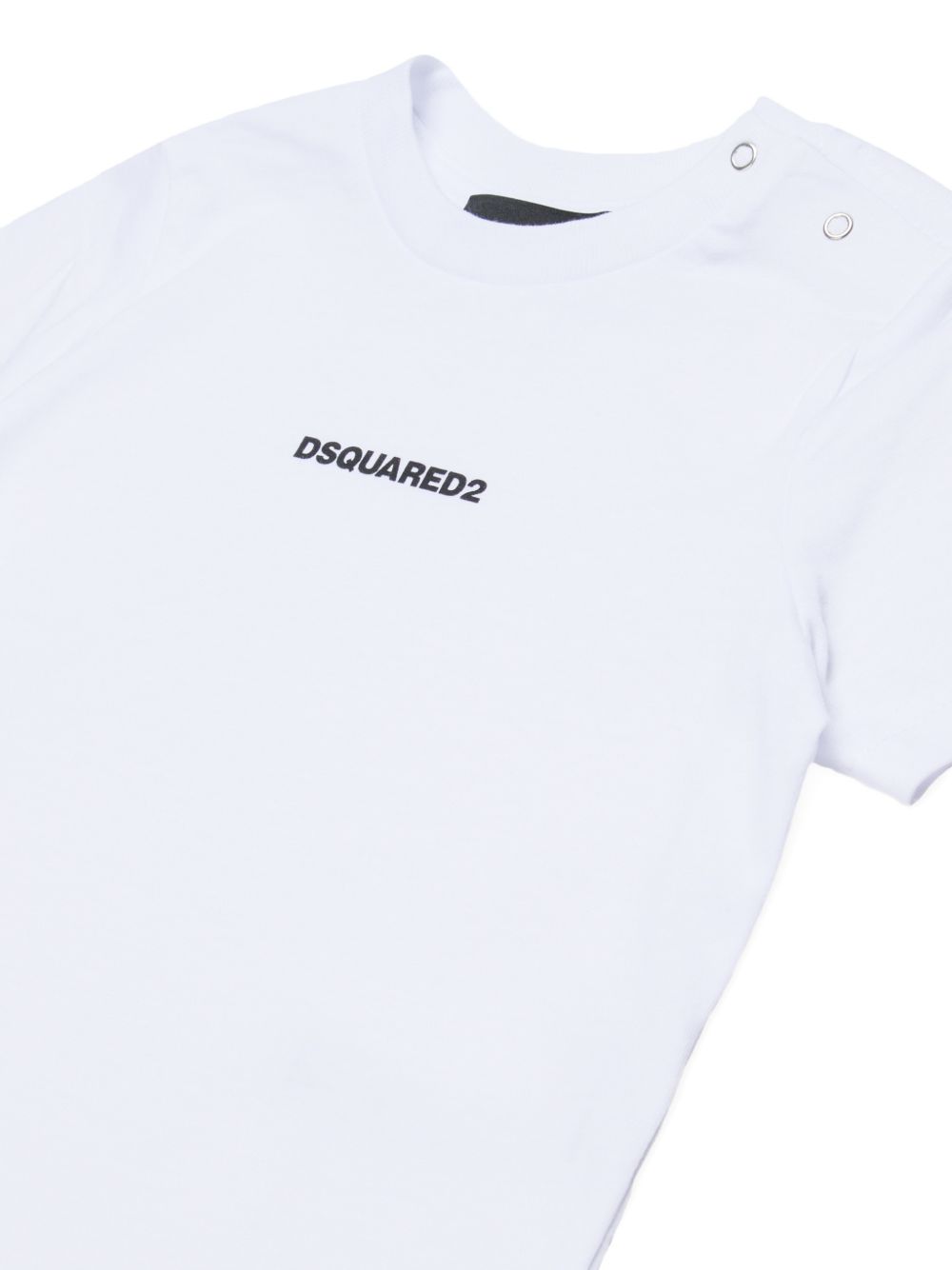 T-shirt in cotone con logo DQ2853D004G DQ100 DSQUARED KIDS