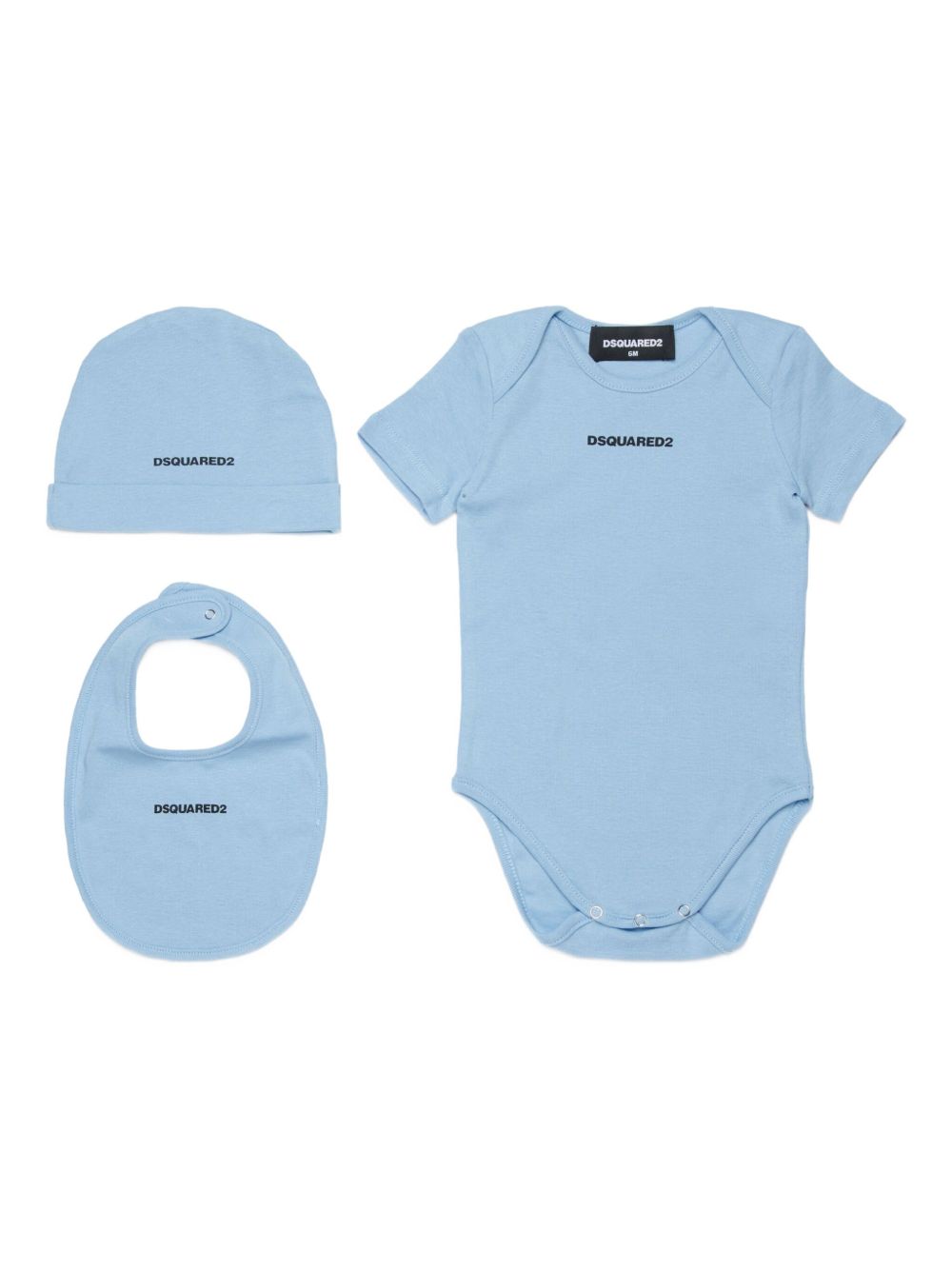 Set tre pezzi neonato in cotone DQ2876D0A8U DQ814 DSQUARED KIDS