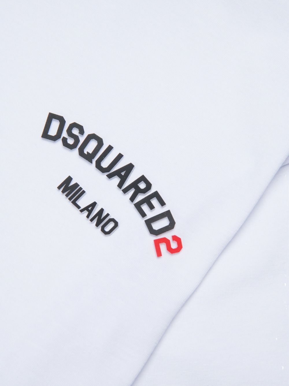 T-shirt in cotone con stampa logo DQ3169D0AAP DQ100 DSQUARED KIDS