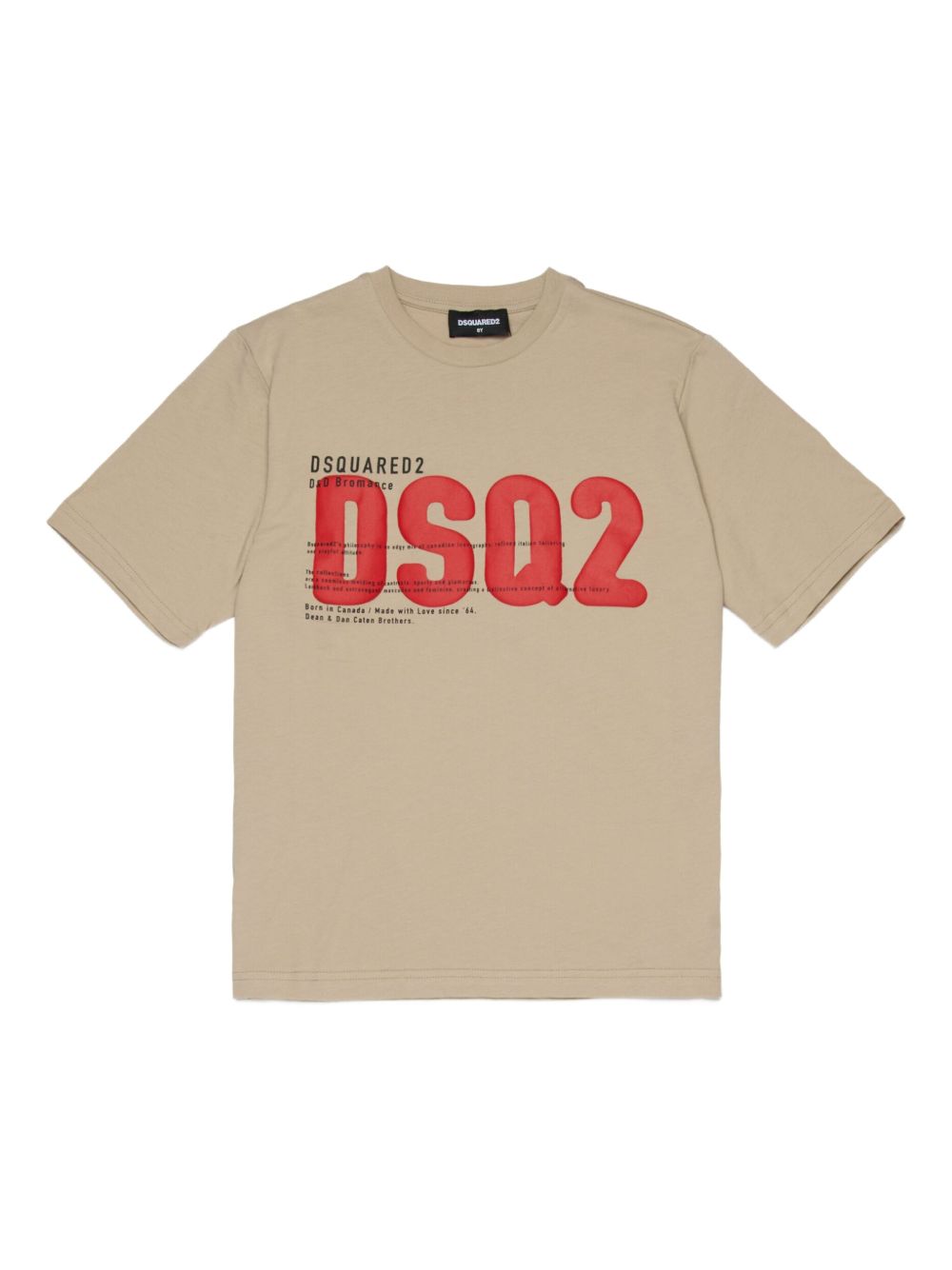 T-shirt in cotone con stampa logo DQ3173D0AGP DQ717 DSQUARED KIDS