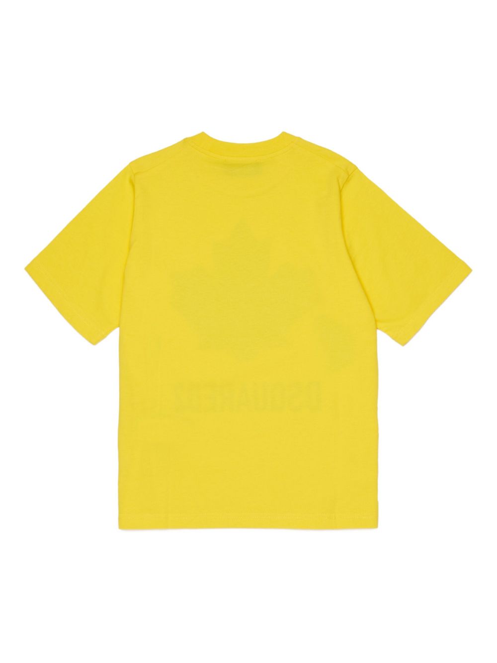 T-shirt in cotone con stampa foglia d'acero DQ3176D00XM DQ220 DSQUARED KIDS