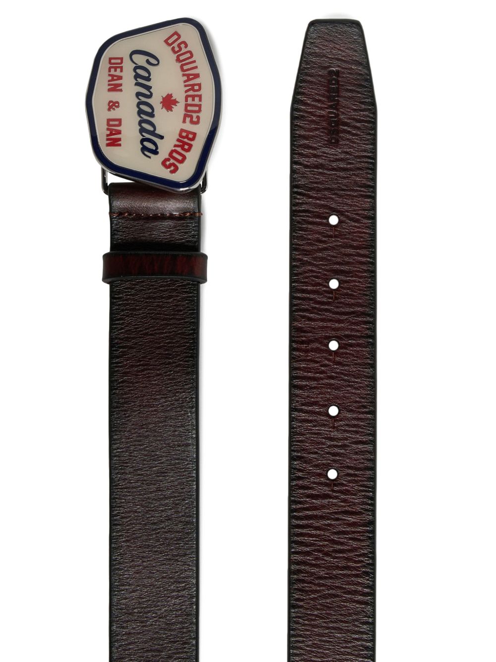 Cintura in pelle con fibbia grafica DQ3258D0AGF DQ11 DSQUARED KIDS
