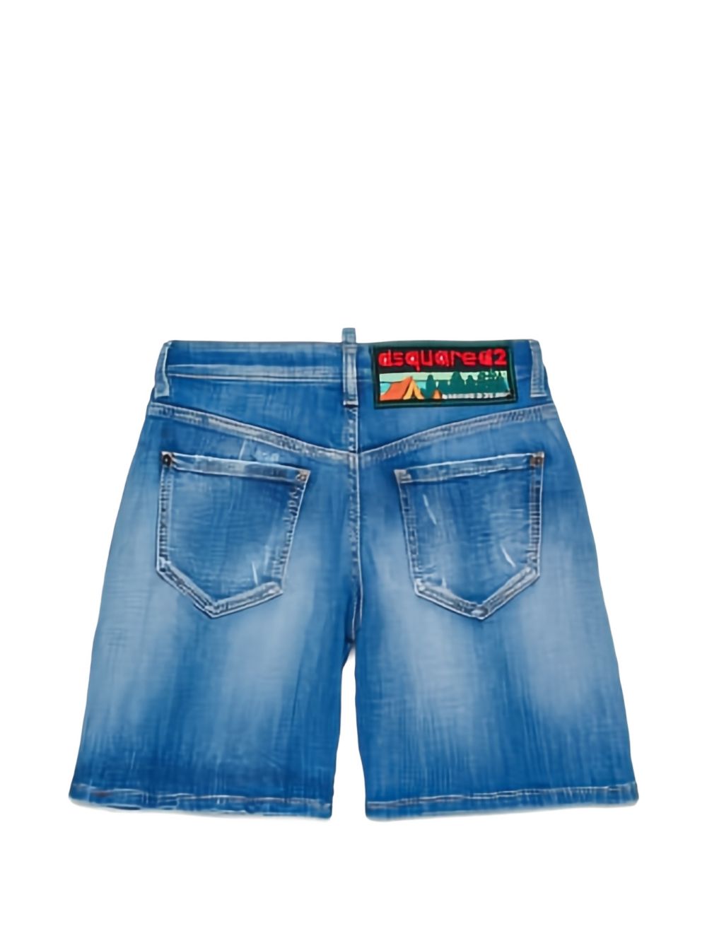 Bermuda in denim effetto vissuto DQ3264D0AFR DQ01 DSQUARED KIDS