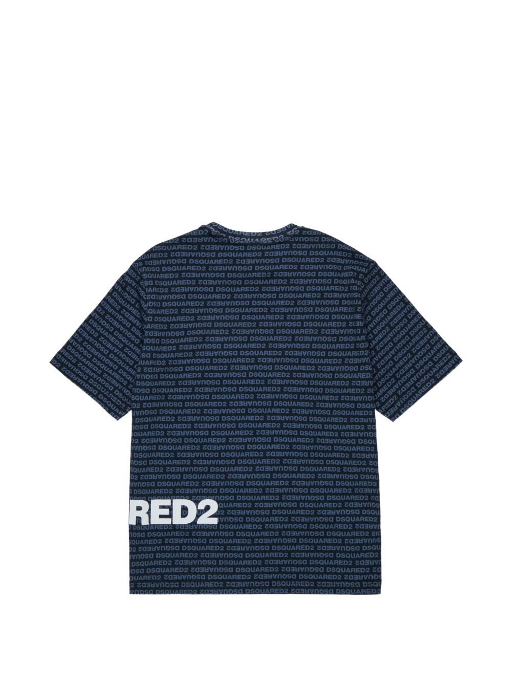 T-shirt con stampa logo all-over DQ3303D0AH8 DQ900 DSQUARED KIDS