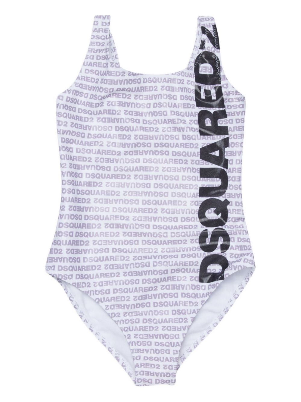 Costume intero con stampa logo scollo tondo DQ3315D0AGY DQ100 DSQUARED KIDS