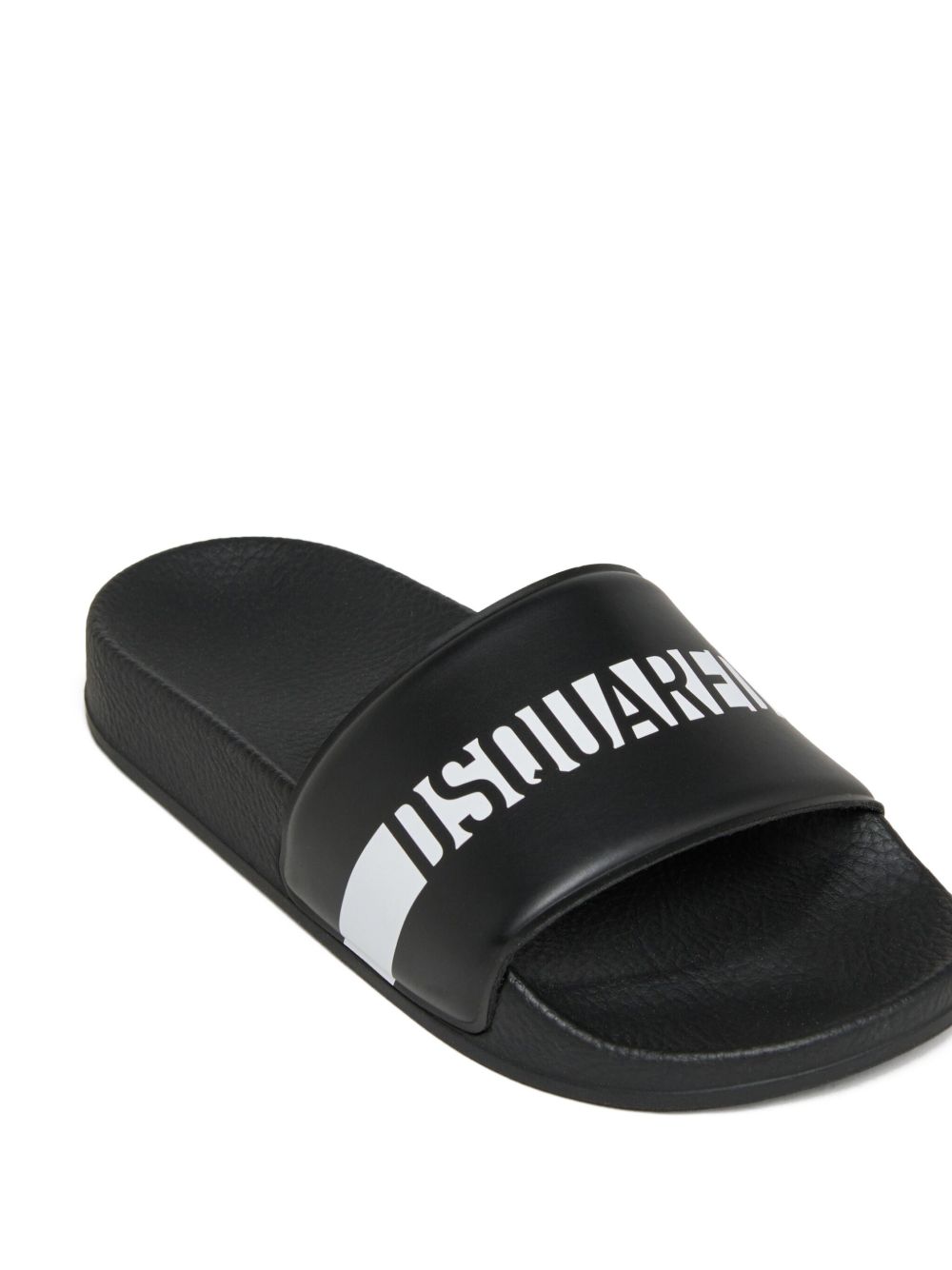 Ciabatte slip-on con logo a righe DQ3383KF025 DQ900 DSQUARED KIDS