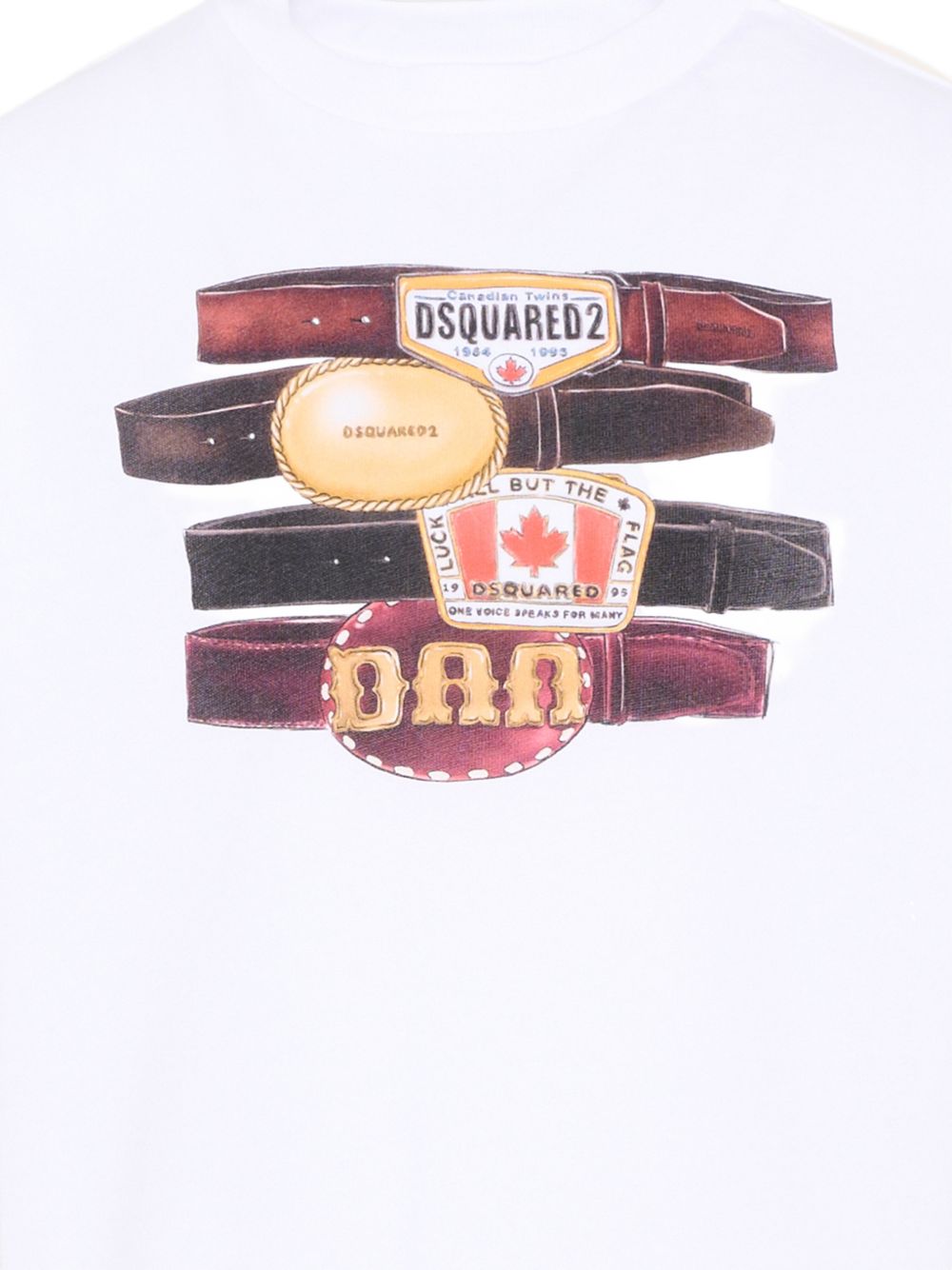 T-shirt in cotone con patch multicolor DQ3387D0AG7 DQ100 DSQUARED KIDS