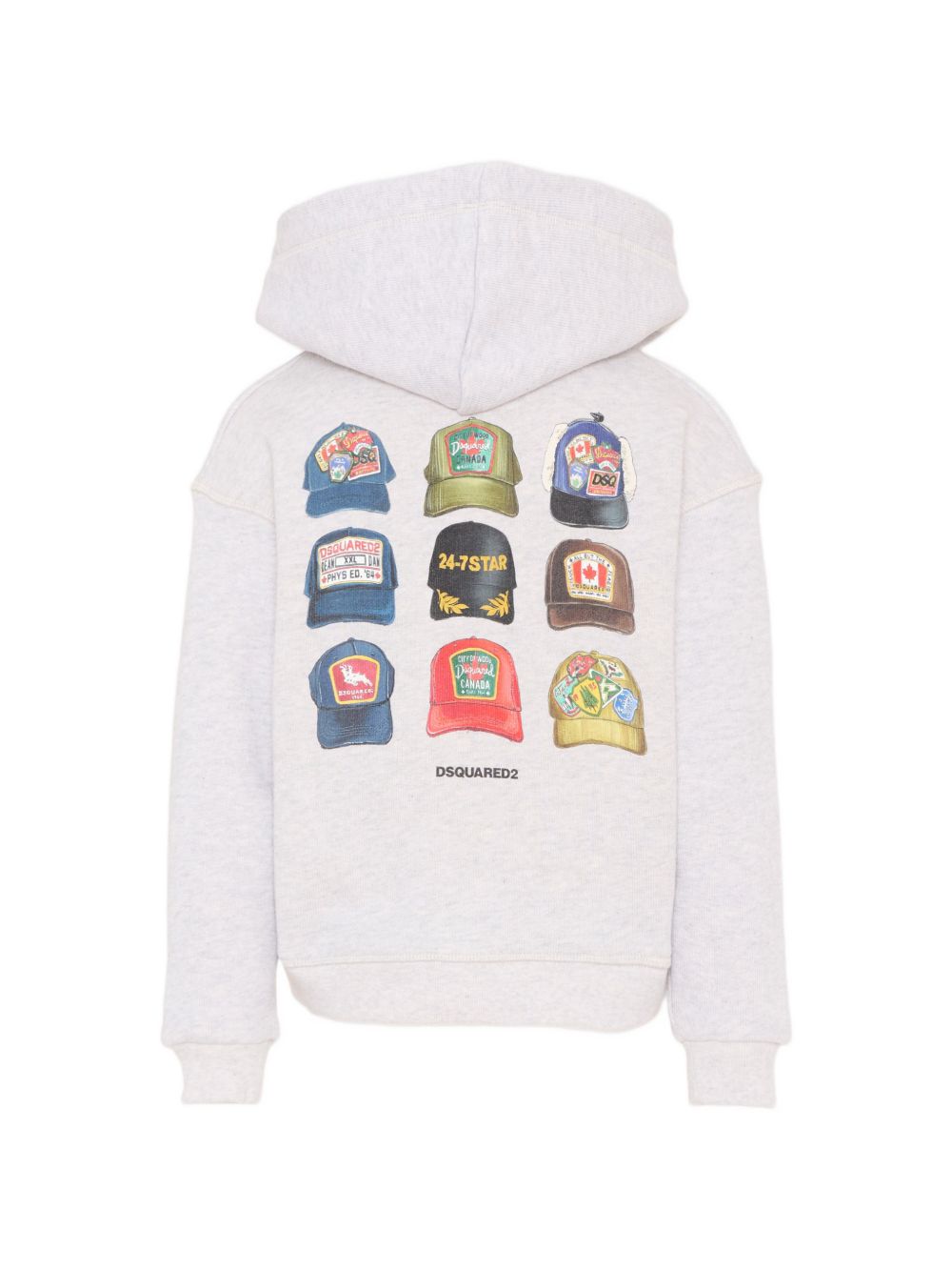 Felpa con cappuccio e zip in cotone DQ3391D0AGA DQ921 DSQUARED KIDS