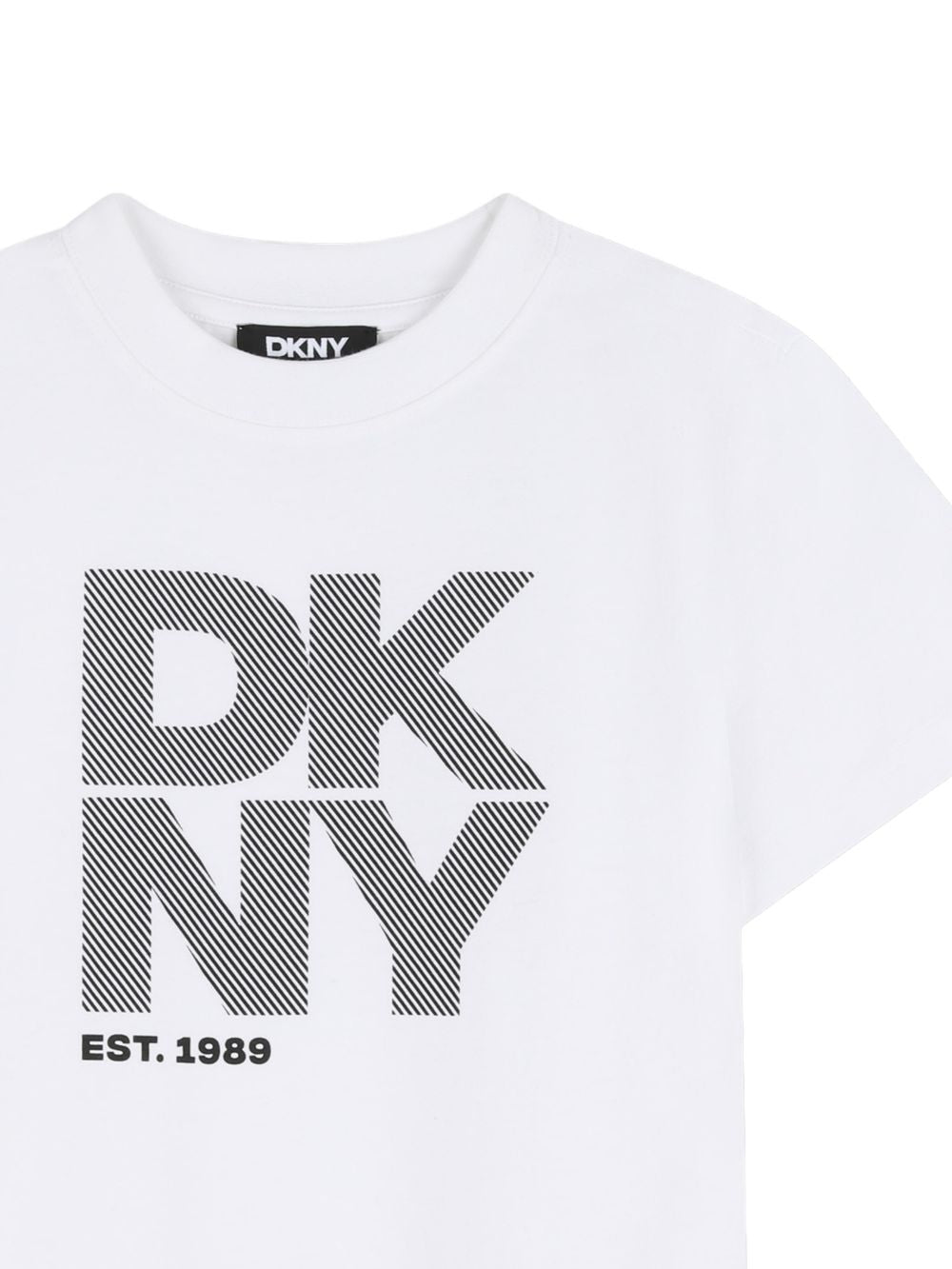 Set due t-shirt in cotone organico girocollo D62544 M41 DKNY KIDS
