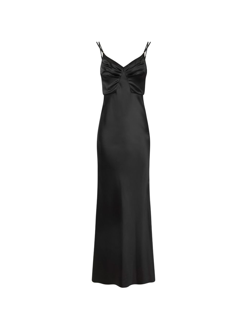 Abito lungo in raso con spalline sottili ABR3362E2 110 ELISABETTA FRANCHI