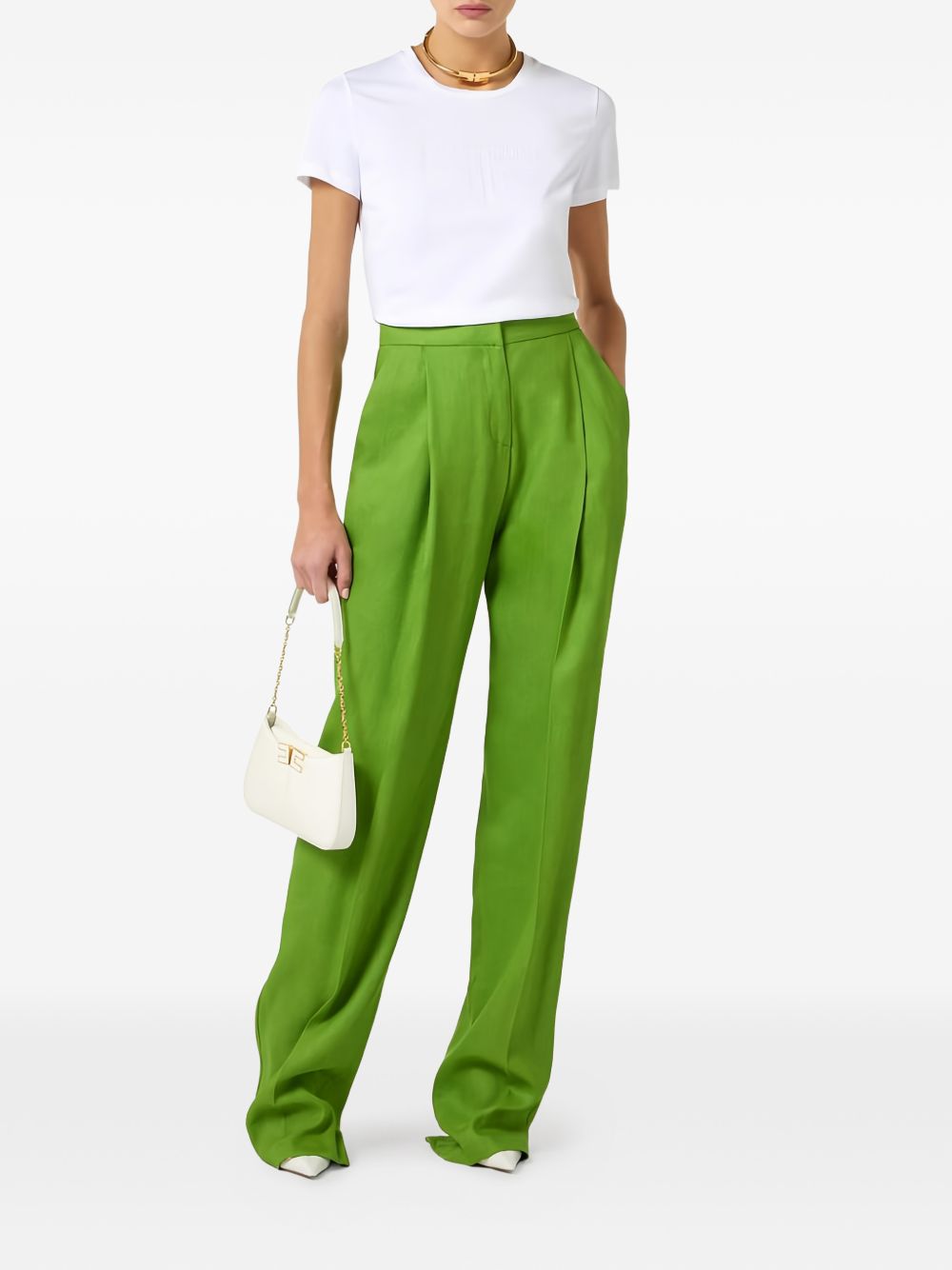 T-shirt in cotone scollo rotondo MA71G61E2 270 ELISABETTA FRANCHI