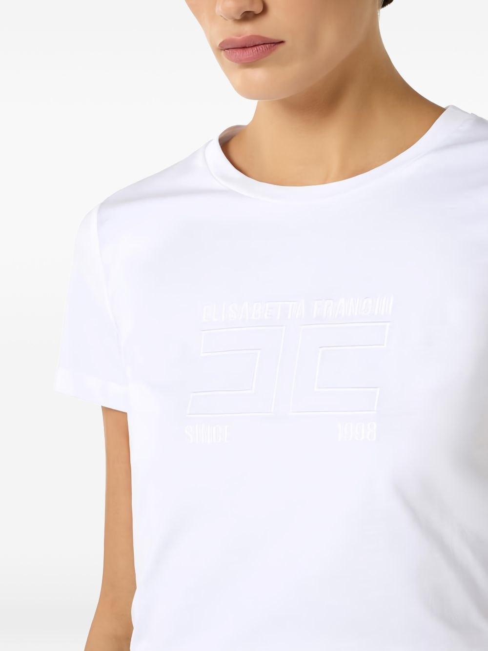 T-shirt in cotone scollo rotondo MA71G61E2 270 ELISABETTA FRANCHI