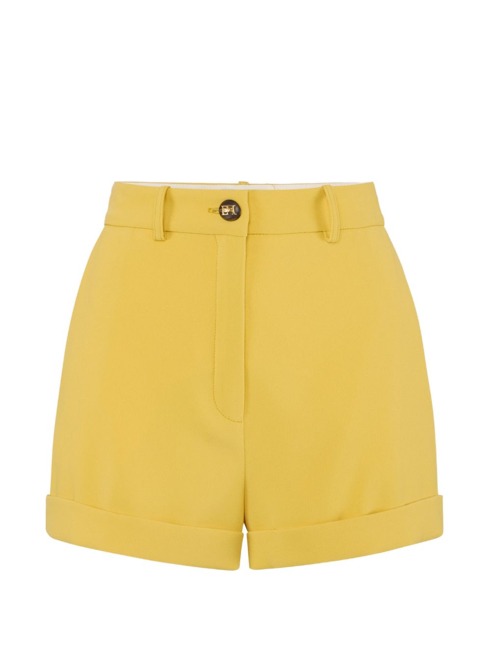 Shorts in poliestere senape con risvolto SH00961E2 EV4 ELISABETTA FRANCHI