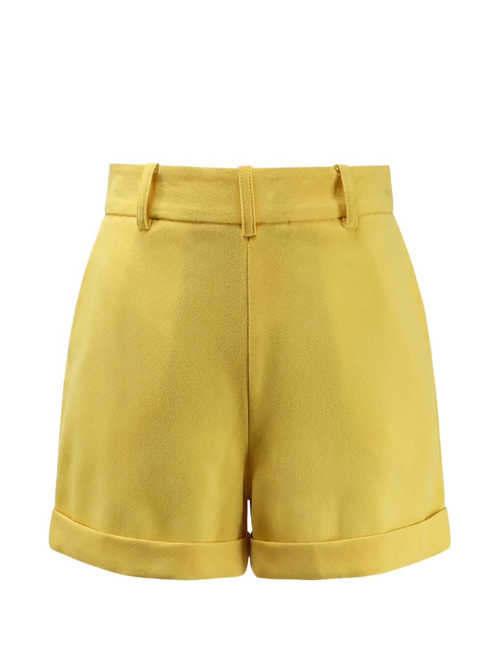 Shorts in poliestere senape con risvolto SH00961E2 EV4 ELISABETTA FRANCHI