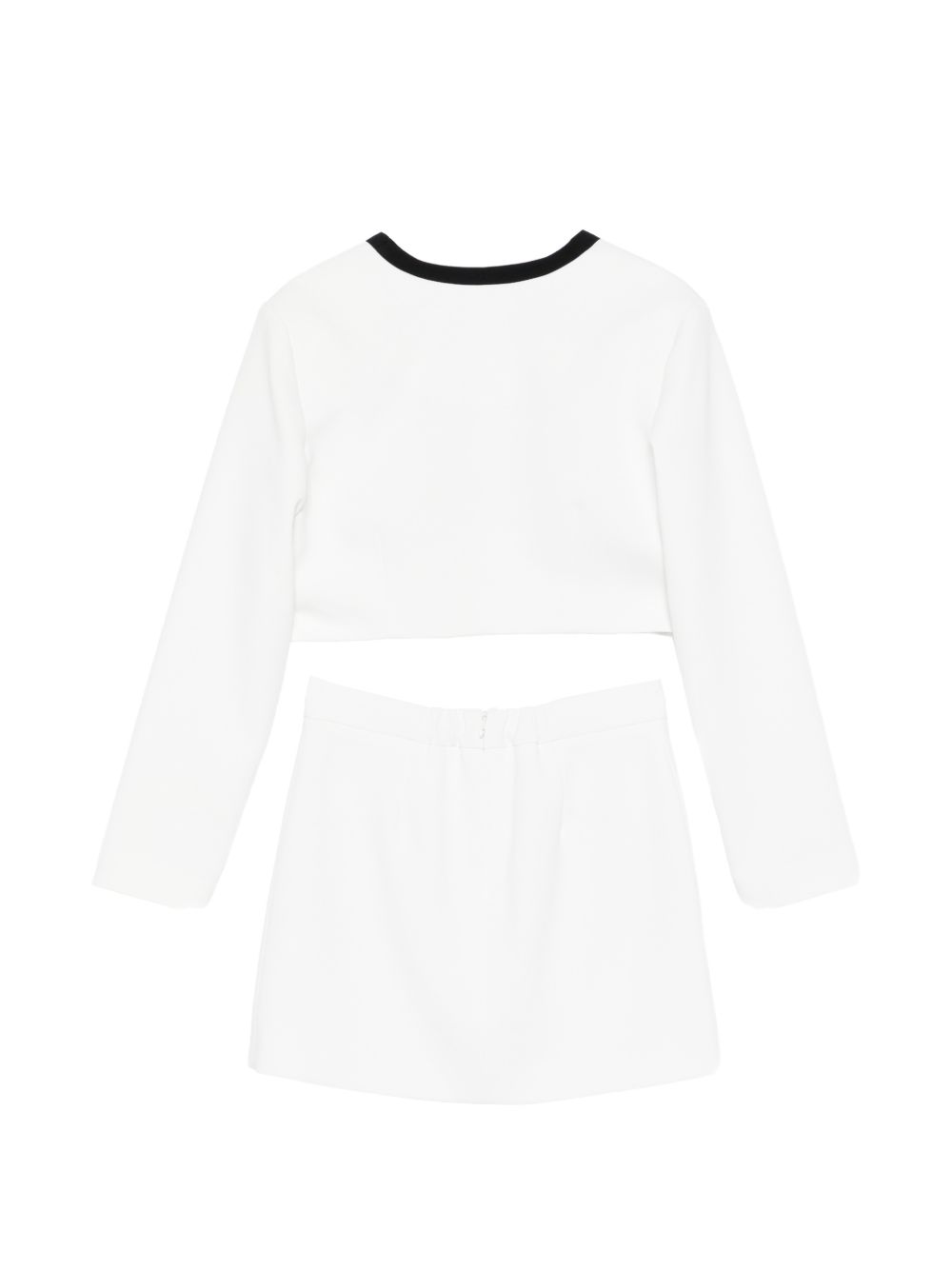 Abito a maniche lunghe con profili neri EFCM023GA022 0100 ELISABETTA FRANCHI KIDS