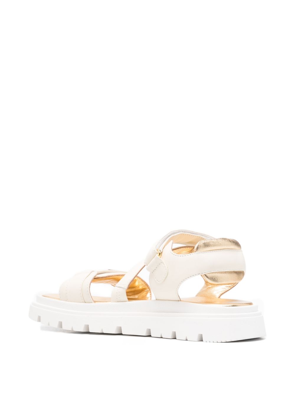 Sandali con chiusura a strappo in pelle F4A2E05861733698 BURRO ELISABETTA FRANCHI KIDS