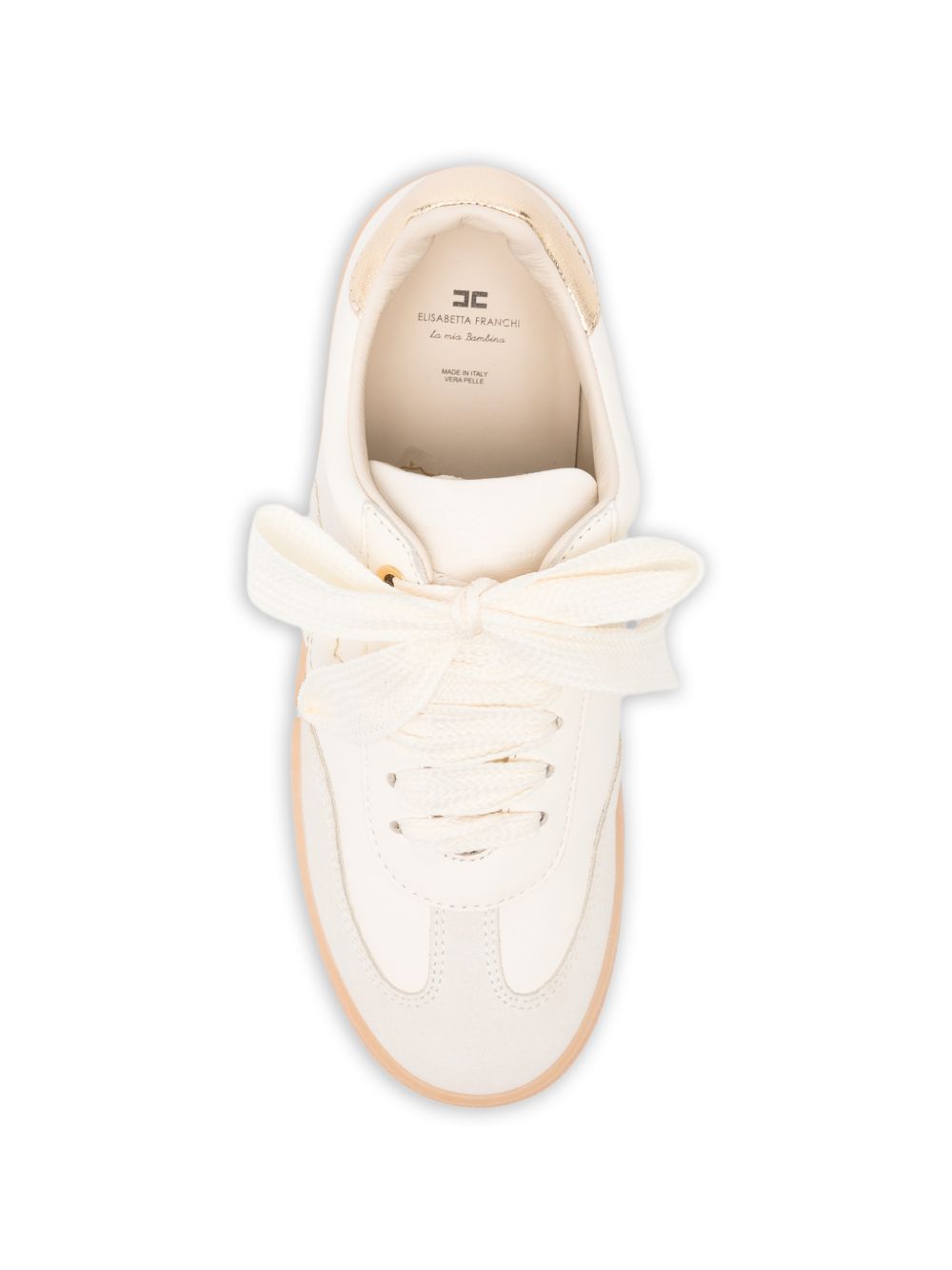 Sneakers in pelle con suola platform F4A9E05101877A725 BURRO ELISABETTA FRANCHI KIDS