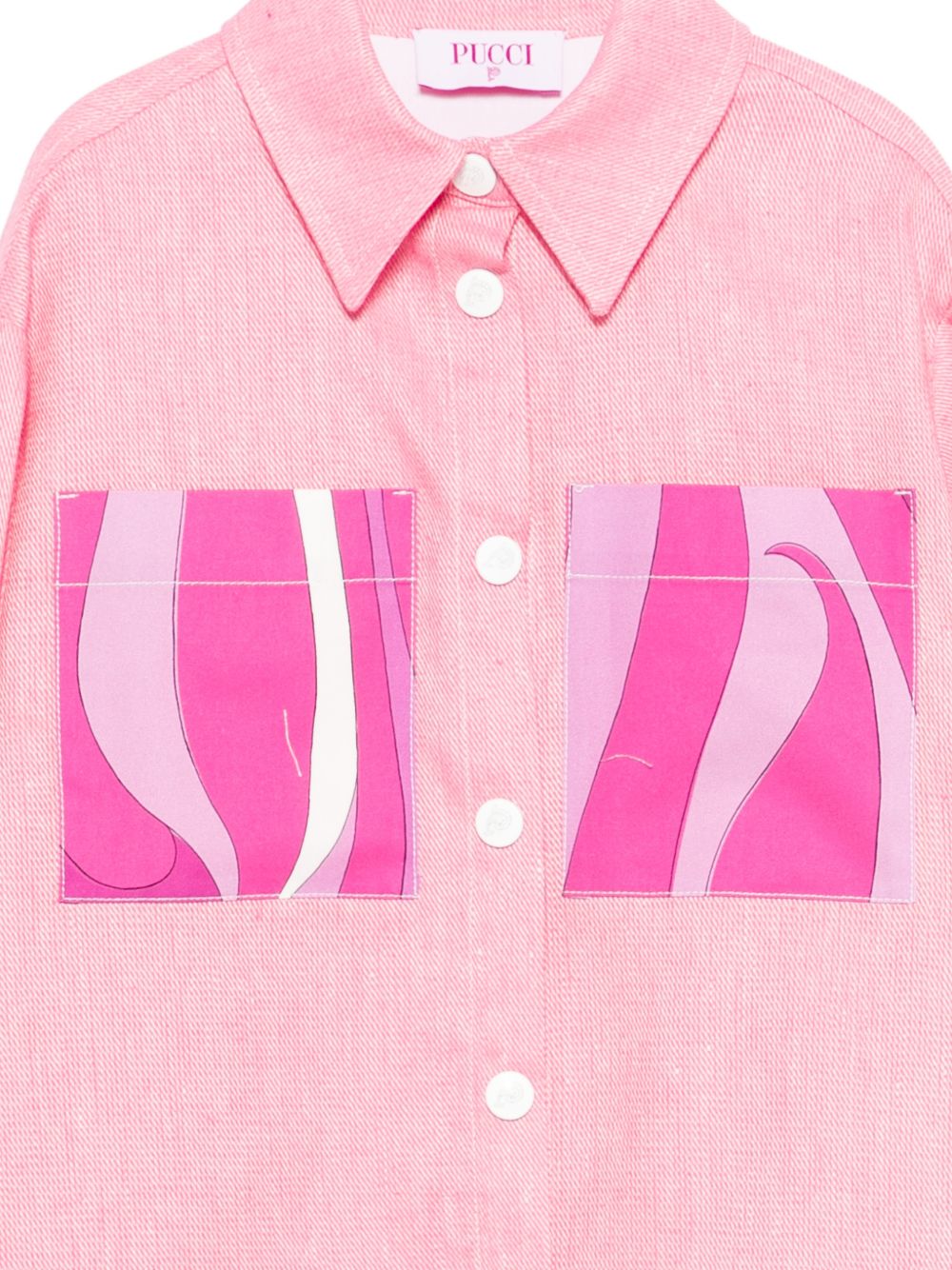 Camicia oversize con logo frontale PY2A24D0139 542 EMILIO PUCCI KIDS