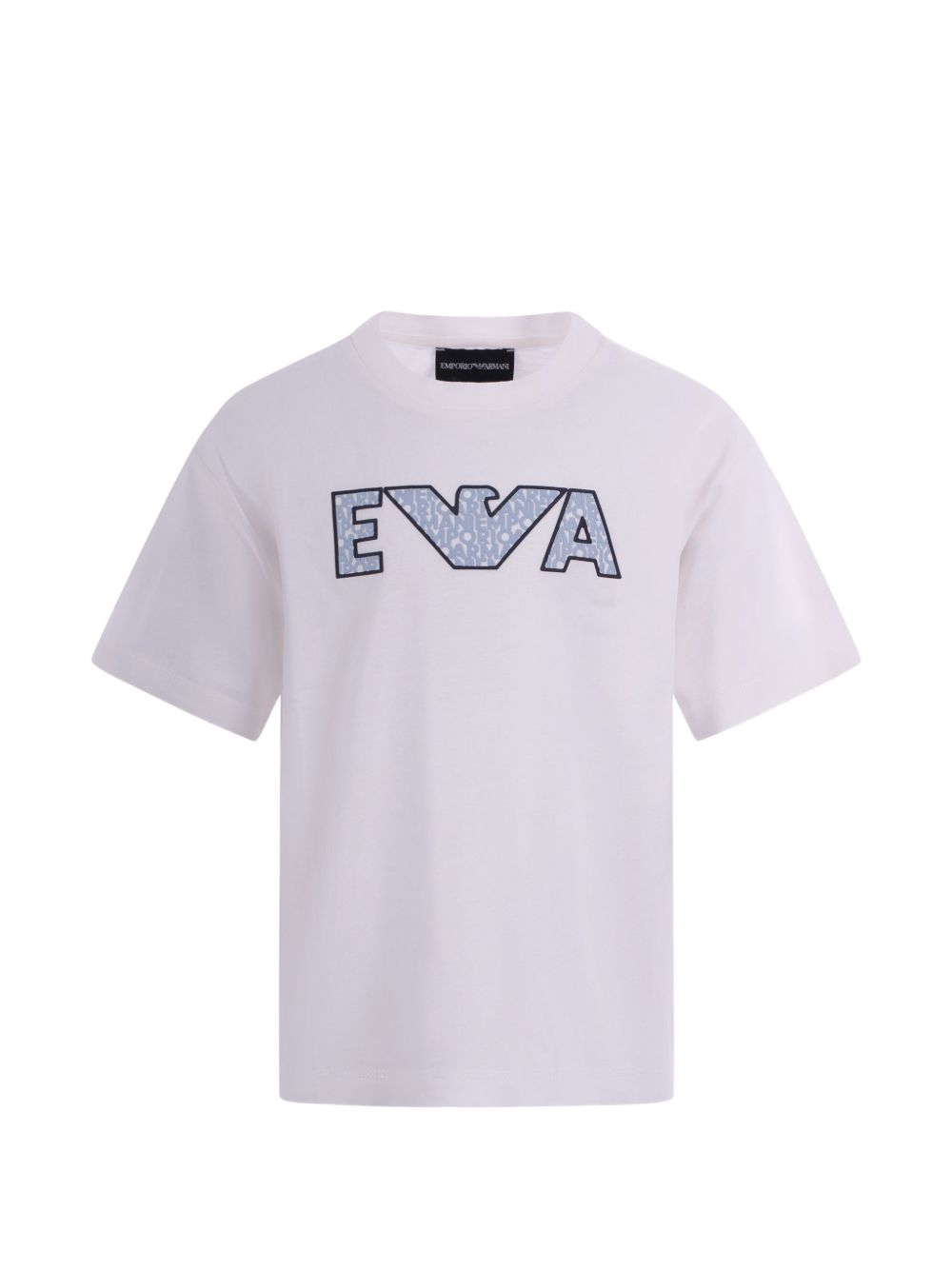 T-shirt in cotone con logo a maniche corte EB000948AF14503 U0003 EMPORIO ARMANI KIDS