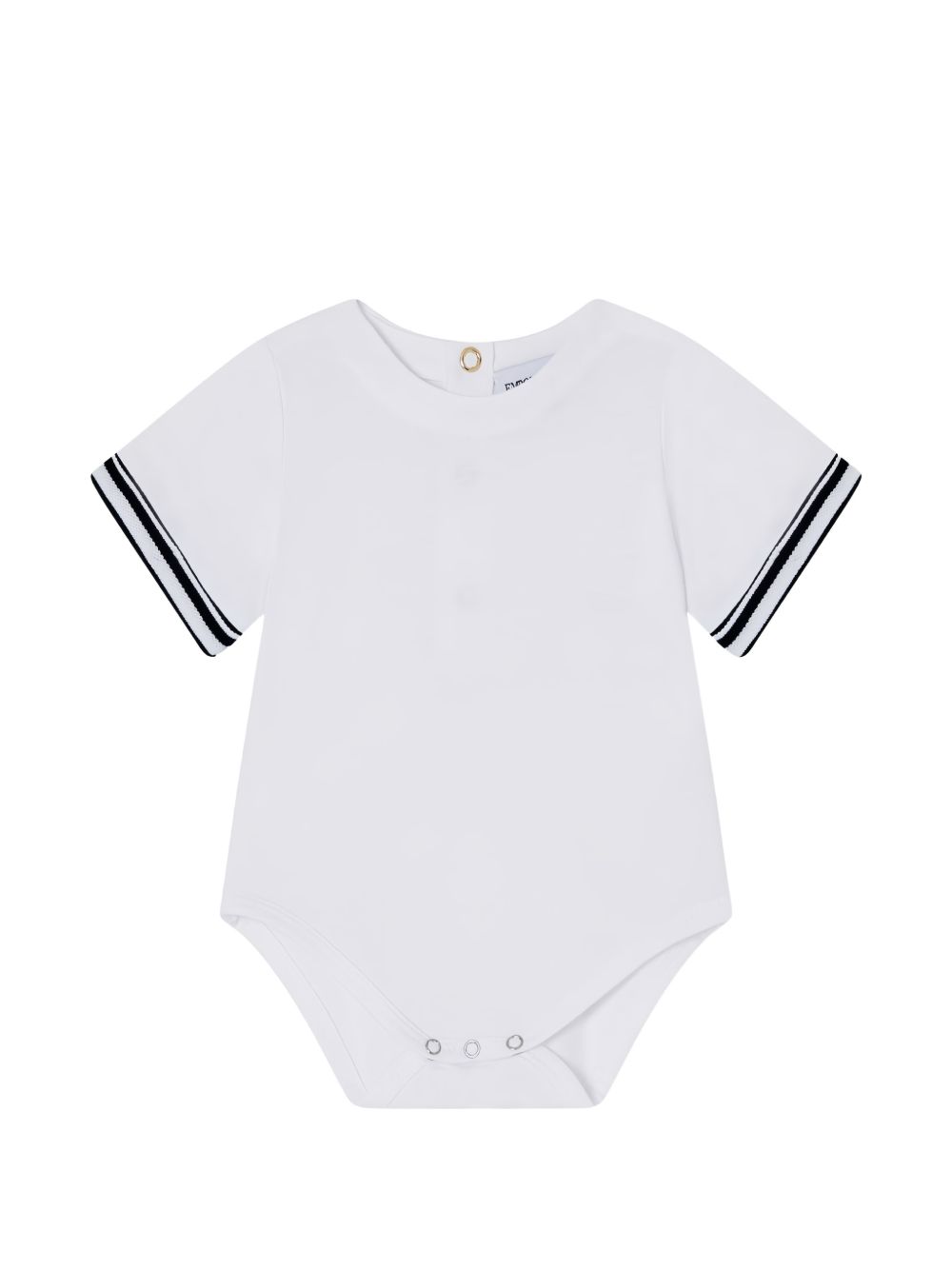 Tutina a righe con body in cotone EY000166AF22003 F0015 EMPORIO ARMANI KIDS