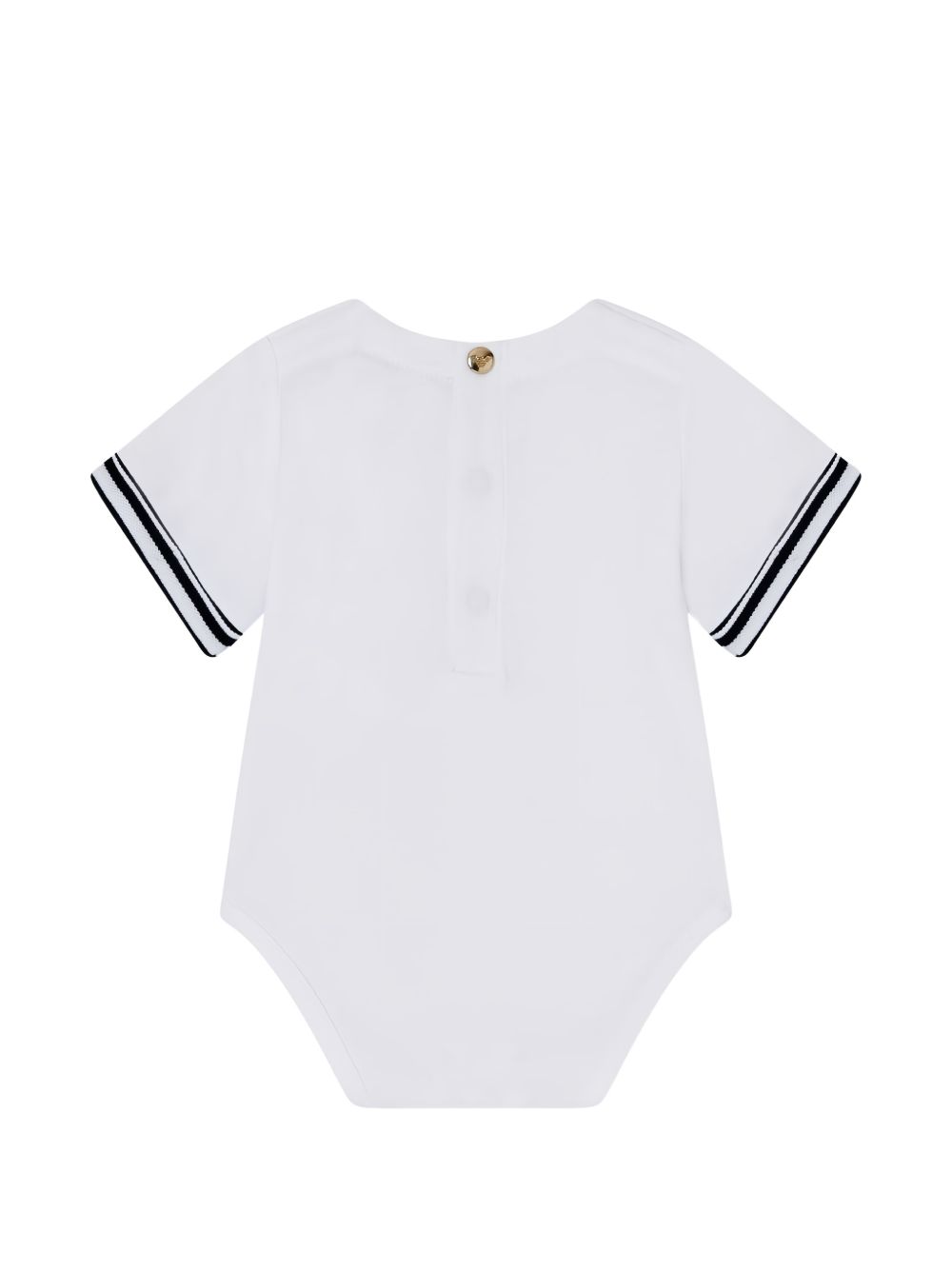 Tutina a righe con body in cotone EY000166AF22003 F0015 EMPORIO ARMANI KIDS