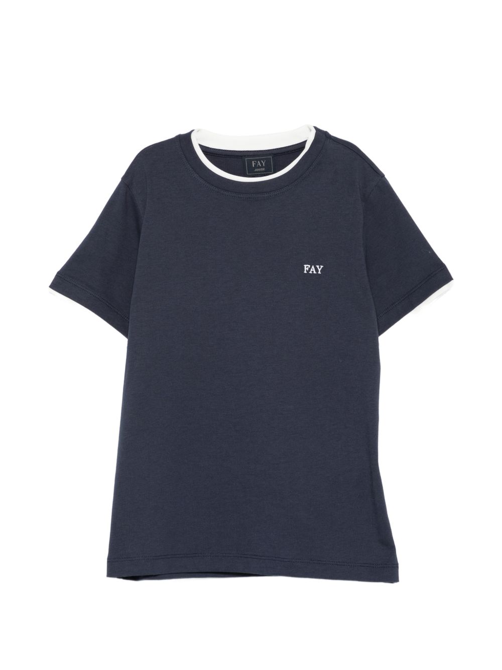T-shirt girocollo con bordo a contrasto FY8P01Z3708 625AV FAY KIDS