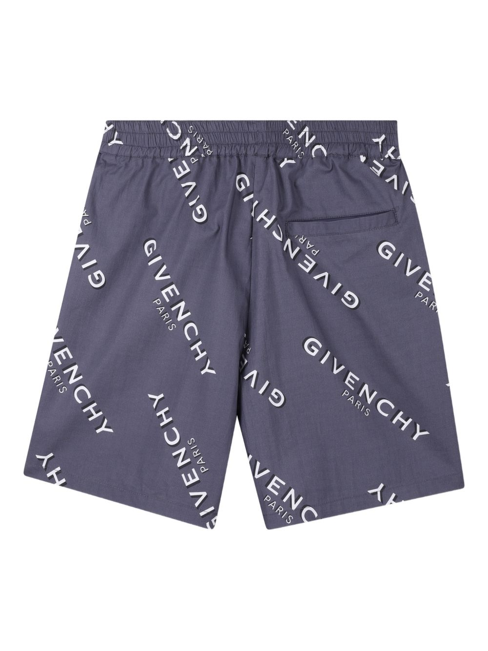 Completo camicia e shorts in cotone con stampa logo H31081 M01 GIVENCHY KIDS