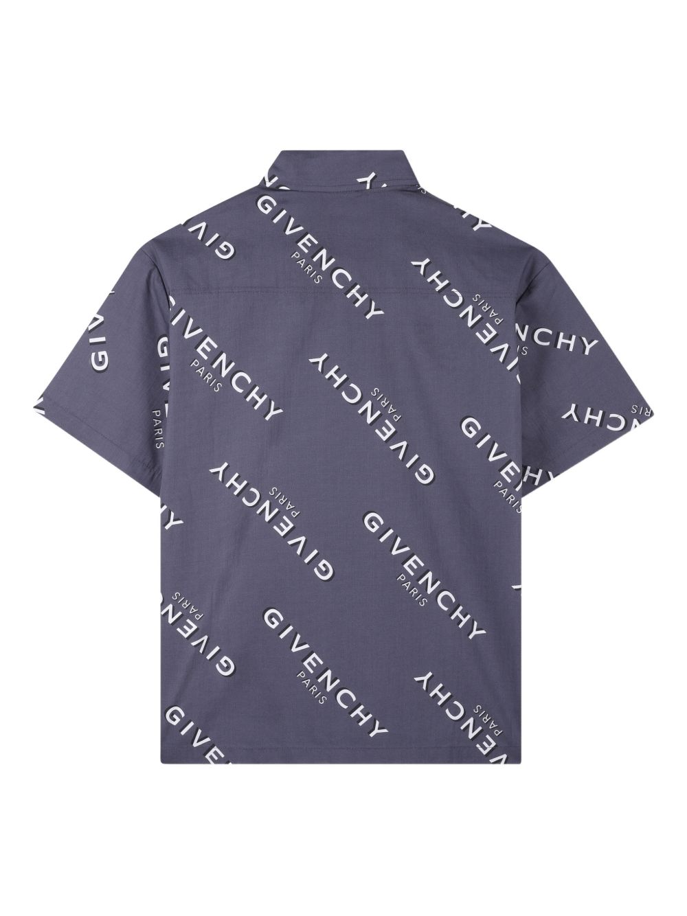 Completo camicia e shorts in cotone con stampa logo H31081 M01 GIVENCHY KIDS