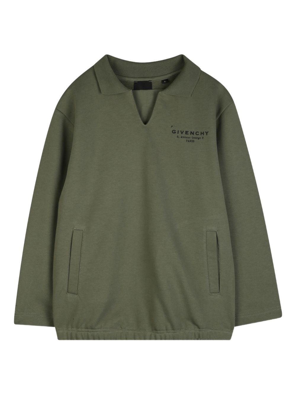 Felpa polo in lino con colletto H31096 645 GIVENCHY KIDS