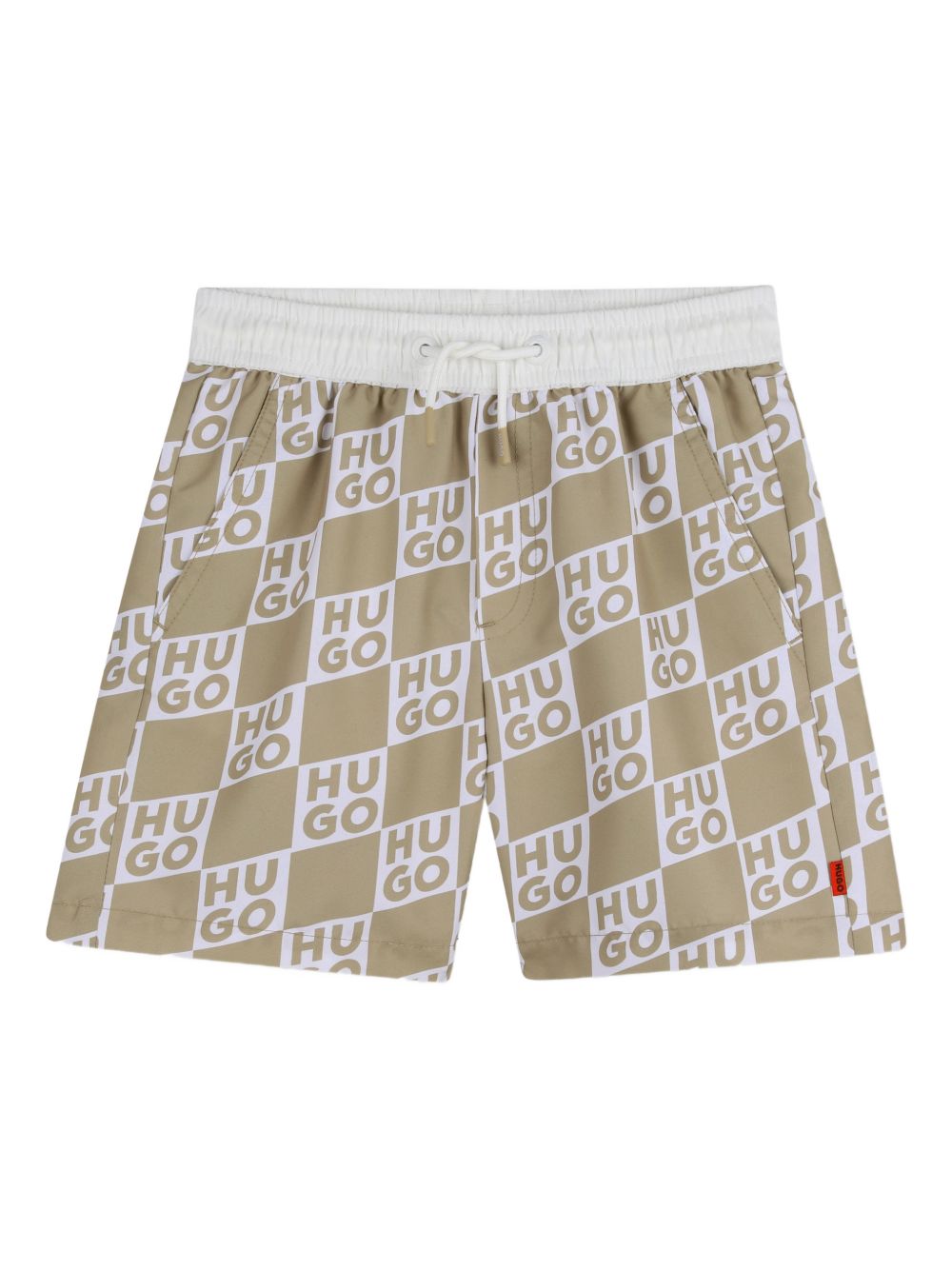 Shorts da bagno stampa a scacchi G00979 23B HUGO KIDS
