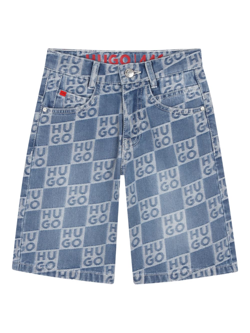 Bermuda in denim con logo jacquard G00996 Z25 HUGO KIDS