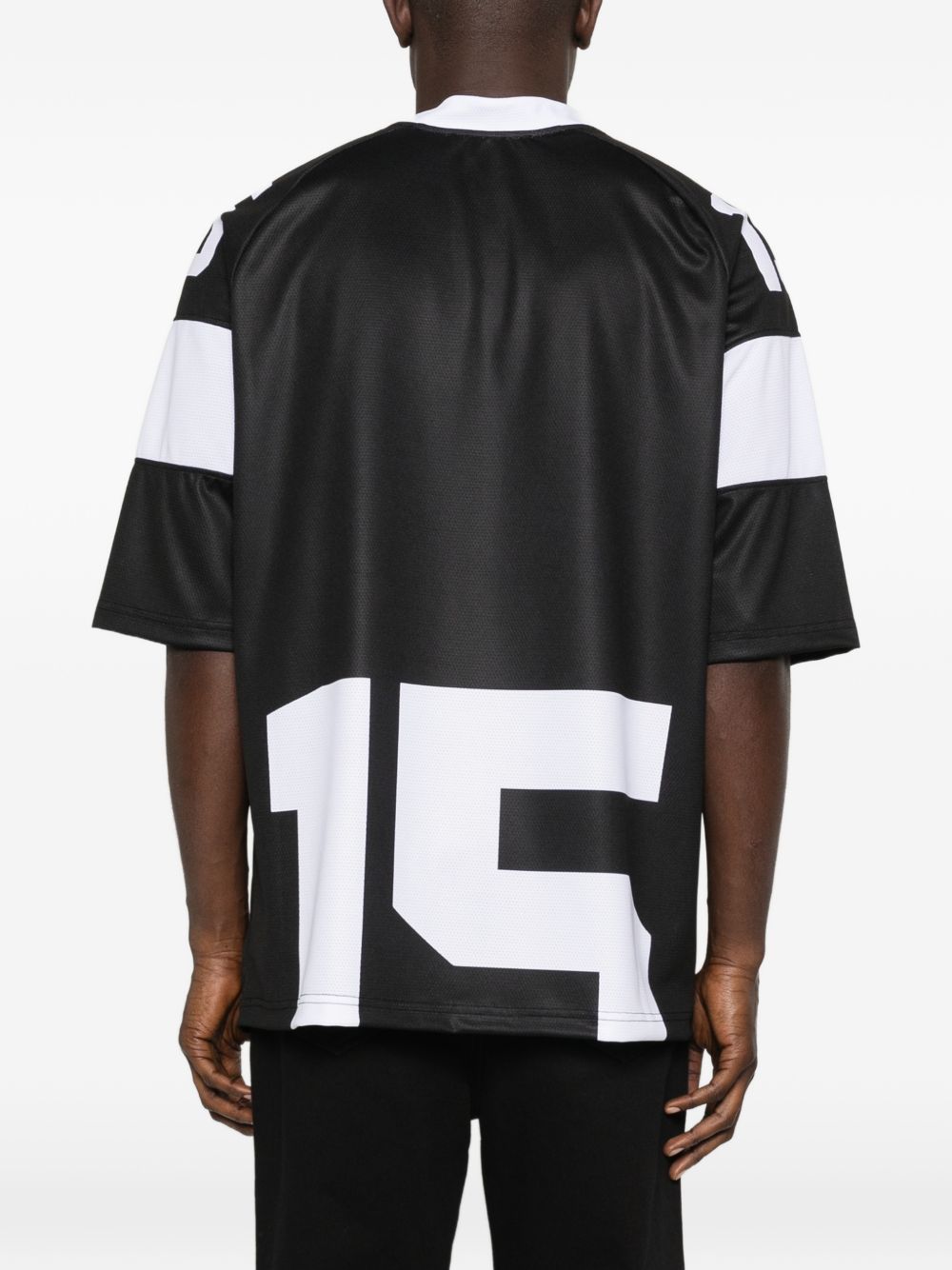 T-shirt in poliestere con stampa grafica scollo a V NUS26231 520 IH NOM UH NIT