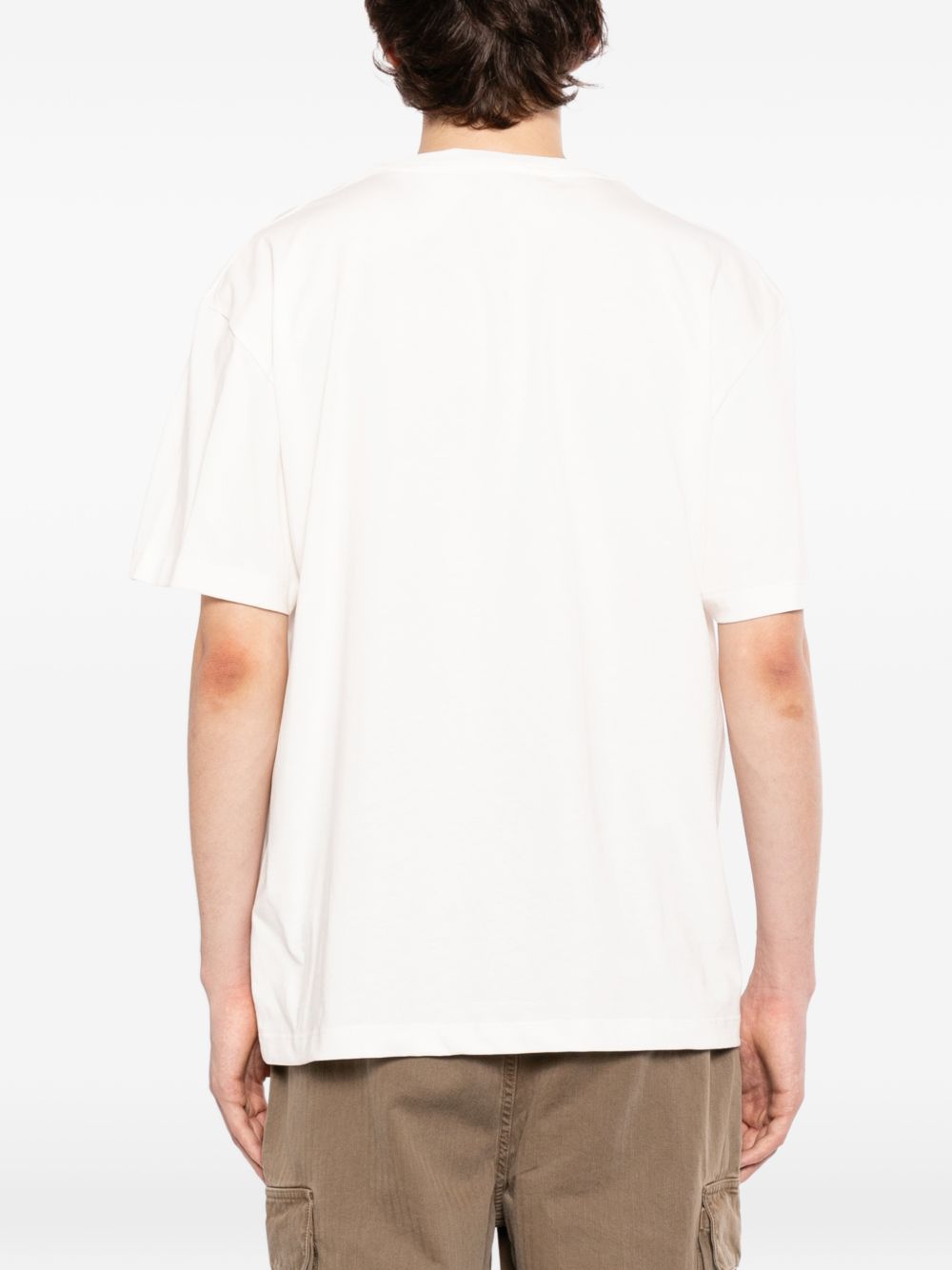 T-shirt in cotone avorio con stampa NUS26272 081 IH NOM UH NIT